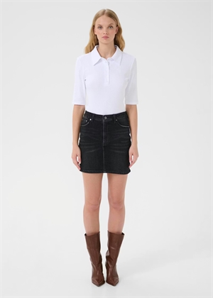 Drew polo bluse Bright White Gestuz 